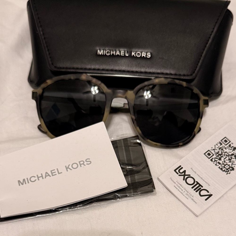 Michael Kors Camo Tortoise Shell Sunglasses with Black Case